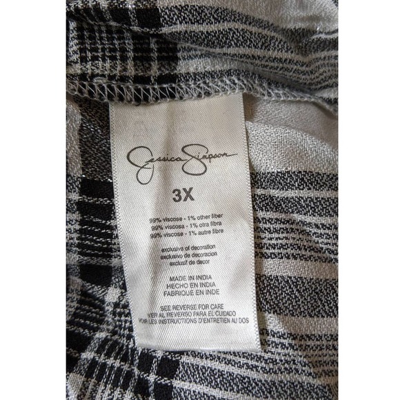 Jessica Simpson Plaid blouse with lace 3XL NWT - Picture 9 of 10